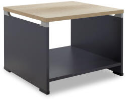 PAKOWORLD Masuta de cafea Lotus din stejar, gri inchis, 60x60x45 cm (069-000021) Masa de cafea