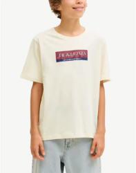 JACK & JONES Jorinwood Block Brend Tee Ss Cn Noos Jnr White - magazinko