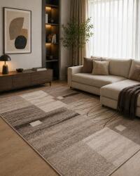 Mira Covor Mira 24120-120, Marime 160 x 230 cm, Bej, Maro, Inaltime Fir 6 mm, Antialergic, Polipropilena, Living, Dormitor, Sufragerie, Birou Covor