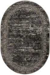 Mira Covor Oval Mira 24001-190, Marime 80 x 150 cm, Gri, Inaltime Fir 6 mm, Antialergic, Polipropilena, Living, Dormitor, Sufragerie, Birou Covor
