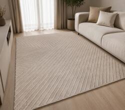 Oksi Covor Oksi 38020-202, Marime 60 x 110 cm, Bej, Inaltime Fir 6, 5 mm, Antialergic, Polipropilena, Living, Dormitor, Hol Covor