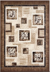 Luna Covor Luna 1835-12, Marime 50 x 80 cm, Crem, Maro, Inaltime Fir 6 mm, Antialergic, Polipropilena, Living, Dormitor, Sufragerie, Birou Covor