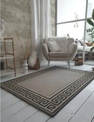Natura Covor Bucatarie Tip Iuta, Natura 900-19, Marime 200 x 300 cm, Crem, Maro, Antialergic, Polipropilena, Living, Terasa, Sufragerie, Birou Covor