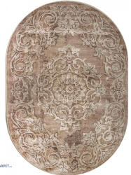 Mira Covor Oval Mira 24016-132, Marime 60 x 110 cm, Maro, Inaltime Fir 6 mm, Antialergic, Polipropilena, Living, Dormitor, Sufragerie, Birou Covor