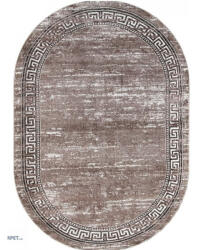 Mira Covor Oval Mira 24001-121, Marime 60 x 110 cm, Maro, Bej, Inaltime Fir 6.5 mm, Grosime 8 mm, Antialergic, Polipropilena Frieze, Living, Dormitor, Sufragerie, BirouCovor Oval Mira 24001-121 Covor