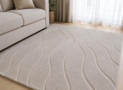 Oksi Covor Oksi 38012-202, Marime 60 x 110 cm, Bej, Inaltime Fir 6, 5 mm, Antialergic, Polipropilena, Living, Dormitor, Hol Covor