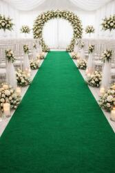 PLAT Mocheta Evenimente PLAT GREEN, Latime 2m, Grosime 1mm, Marime 200 x 800 cm, Verde, Antialergic, Polipropilena, Prezentari, Intalniri oficiale, Terase, Curti