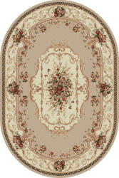 LOTOS Covor Oval Lotos 507-100, Marime 80 x 200 cm, Bej, Crem, Inaltime Fir 8 mm, Antialergic, Polipropilena, Living, Dormitor, Sufragerie, Birou Covor