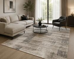 Anny Covor Model Anny 33046-160, Marime 58 x 110 cm, Bej Gri, Inaltime Fir 7 mm, Antialergic, Polipropilena, Living, Dormitor, Sufragerie, Birou Covor