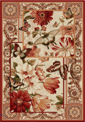 LOTOS Covor Lotos 15004-120, Marime 200 x 300 cm, Bej, Rosu, Inaltime Fir 8 mm, Antialergic, Polipropilena, Living, Dormitor, Sufragerie, Birou Covor