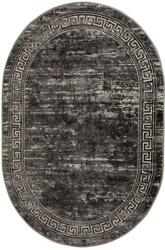 Mira Covor Oval Mira 24001-190, Marime 60 x 110 cm, Gri, Inaltime Fir 6 mm, Antialergic, Polipropilena, Living, Dormitor, Sufragerie, Birou Covor