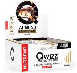 Nutrend 12 Batoane x 60g Qwizz Protein Bar Nutrend Migdale si Ciocolata (12qwizznutrend-migdale-si-ciocolata)