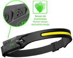JBM Lanterna Frontala Reincarcabila 350Lm Cob Si Senzon Miscare Jbm (54004) - strongmoto