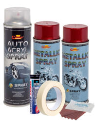AVEX Kit complet reparatie si vopsire jante culoare Rosu Burgundy Metalizat, V2 (AVX-KVJ-RV2) - strongmoto