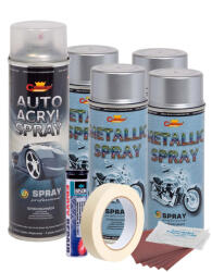 AVEX Kit complet reparatie si vopsire jante culoare Argintiu Metalizat, V4 (AVX-KVJ-AGV4) - strongmoto