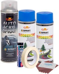 AVEX Kit complet reparatie si vopsire jante culoare Albastru Fluorescent, V2 (AVX-KVJ-AFV2) - strongmoto