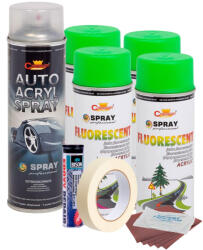 AVEX Kit complet reparatie si vopsire jante culoare Verde Fluorescent, V4 (AVX-KVJ-VFV4) - strongmoto