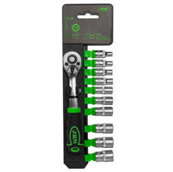 JBM Clichet Cu 72 Dinti 1/4` Cu Set Tubulare Hex. Jbm (54030) Cheie tubulara