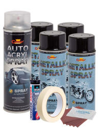 AVEX Kit complet reparatie si vopsire jante culoare Negru Metalizat, V4 (AVX-KVJ-NV4) - strongmoto