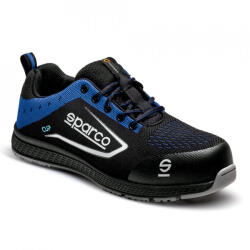 SPARCO Incaltaminte de protectie curse Sparco Light Line Cup - Piele intoarsa/Net , Negru/ Albastru (07526NRAZ)