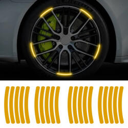 AVEX Set 20 bucati Elemente Reflectorizante "Wheel Arch" pentru autoturisme, biciclete, motociclete, atv-uri, scutere, culoare Orange (AVX-WA-ORA)