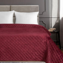 EUROFIRANY Velvet3 bársony ágytakaró arabeszk mintás Bordó 170x210 cm