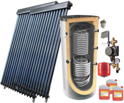 Panosol Kit panou solar apa calda menajera si aport incalzire, puffer igienic 500 litri si 60 tuburi presurizate Panosol (CC_100MP)