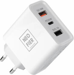 Neofier NeoFier Triple Port USB-C 20W, 1xUSB-A 18W, 1xUSB-A 10.5W, White (NFC04WACA)