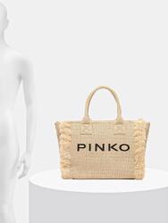 PINKO шопинг чанта дамска от сплетена материя (106673.A39Y)