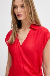 Tommy Hilfiger блуза с прехлупване дамска от лен (WW0WW49632) - answear - 127,11 лв