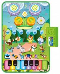 Raya Toys Covoraș muzical de joacă Raya Toys - Pian cu animale și tobe, 63 x 43 cm (503125002)