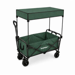 Leziter Összecsukható standard kerti strandkocsi tetővel zöld (LSZKTE055-GREEN)