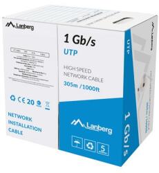 Lanberg Lan Utp 1gb/s 305m Wire Cca Grey