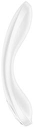 Satisfyer Stimulator G-Spot Wave 2, 12 Moduri Vibratii si Pulsatii, Silicon, USB, Alb, 23.6 cm Vibrator