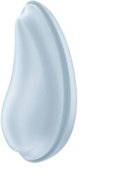 Satisfyer Vibrator Mini Drop To Go, 12 Moduri Vibratii, Silicon, USB, Albastru deschis, 8.5 cm Vibrator