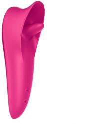 Satisfyer Stimulator Tongue Master, 9 Moduri Vibratii, 9 Moduri Licking, Silicon, USB, Fucsia, 14.4 cm Vibrator