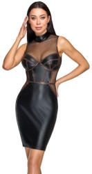 Cottelli Collection Corset Style Matte LookTight-fitting Sleeveless Dress 2719495 Black M