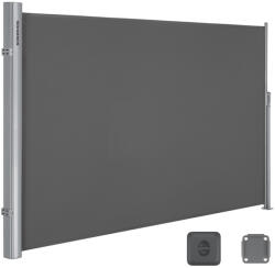 SONGMICS Oldalsó terasznapellenző, belátásgátló, szürke, 280 g/m2 180 x 350 cm (GSA185G)