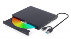 Gembird DVD-RW extern la USB-A/USB type C Negru, Gembird DVD-USB-031 (DVD-USB-031)