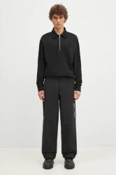 Norse Projects pamut melegítőfelső Ketel Relaxed Organic NORSE Logo Half Zip - fekete XL