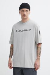 A-cold-wall* pamut póló Overdye Logo T-Shirt - szürke S