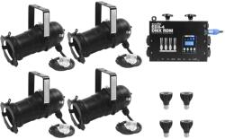  EUROLITE Set 4x PAR-20 Spot bk dim2warm + EDX-4 DMX RDM LED Dimmer Pack (20000695)