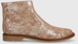 Pom D'api gyerek bokacsizma velúrból SISTER BOOTS - bézs 36