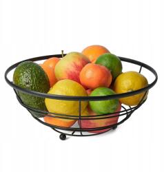 Tadar Áttört gyümölcskosár Tadar 28 cm Fekete fém (5903313405546)