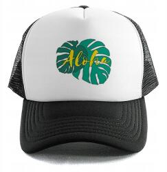  Férfi/Női Trucker Sapka Védőtetővel Fekete Aloha Nyári Kalap Strand, Nyaralás Sikertermék (Czapka Czarna ALOHA)