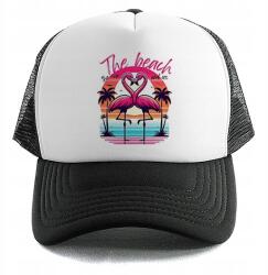  Trucker Baseball sapka Fekete The Beach The Sun And Us Nyár Nyaralás (Czapka Czarna THE BEACH THE SUN AND US)