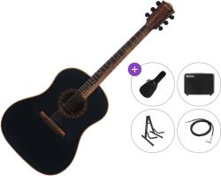 BromoGuitars BAT9MEBK Premium SET Black Chitară electro-acustică Dreadnought