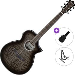 Ibanez AEWC16QA-TKH Standard SET Transparent Black Sunburst Chitară electro-acustică Jumbo