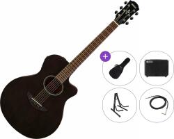 Yamaha APX 600M Premium SET Smokey Black Chitară electro-acustică Jumbo