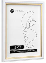 Ertom Képkeret 15x23 fehér elegáns esküvői képkeret DuoMei üveggel (DuoMei 15x23 RAMKA White)